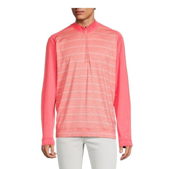 Johnnie O Other - Johnnie O Bert Golf‎ 1/4  Zip Pullover Striped Performance Taffy Mens Large New